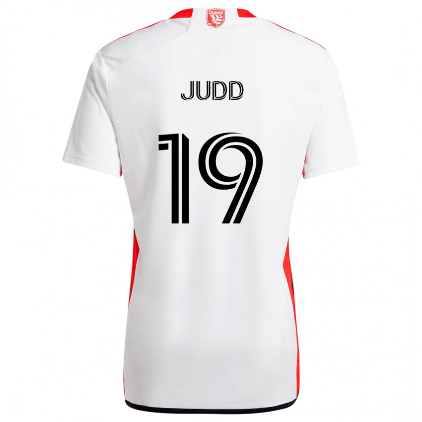 Kinder Preston Judd #19 Weiß Rot Auswärtstrikot Trikot 2024/25 T-Shirt