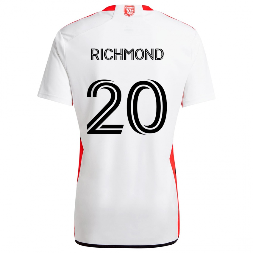 Kinder Will Richmond #20 Weiß Rot Auswärtstrikot Trikot 2024/25 T-Shirt