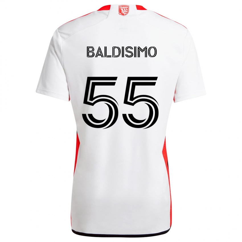 Kinder Michael Baldisimo #55 Weiß Rot Auswärtstrikot Trikot 2024/25 T-Shirt