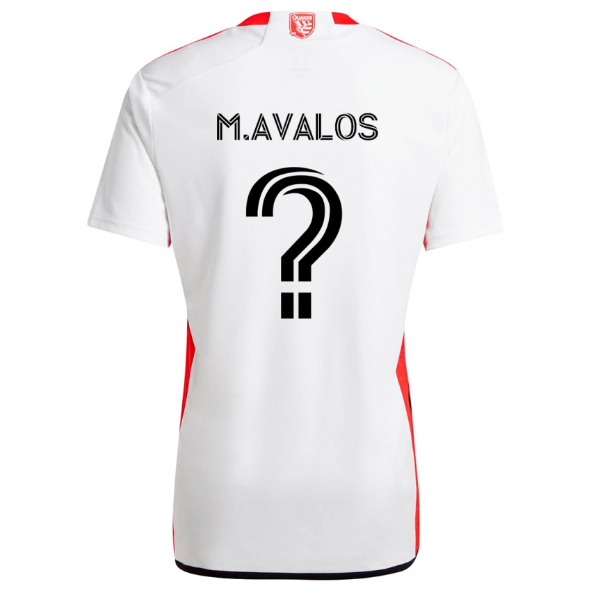 Kinder Marcelo Avalos #0 Weiß Rot Auswärtstrikot Trikot 2024/25 T-Shirt