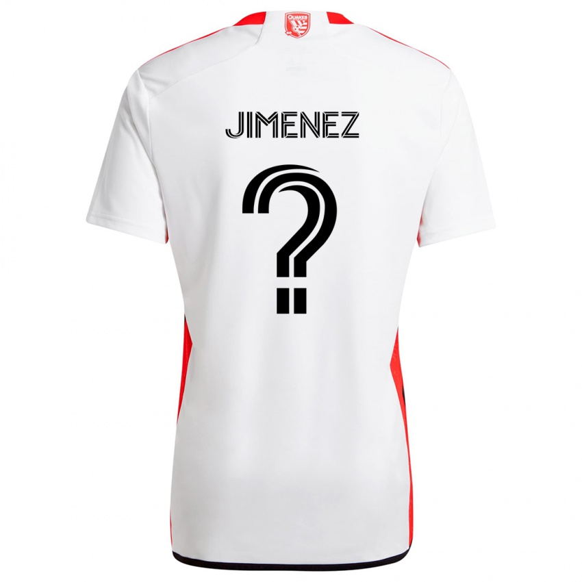 Kinder Kevin Jimenez #0 Weiß Rot Auswärtstrikot Trikot 2024/25 T-Shirt