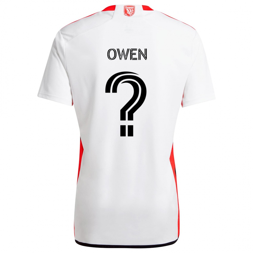 Kinder Connor Owen #0 Weiß Rot Auswärtstrikot Trikot 2024/25 T-Shirt