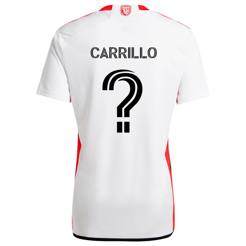 Kinder Israel Carrillo #0 Weiß Rot Auswärtstrikot Trikot 2024/25 T-Shirt