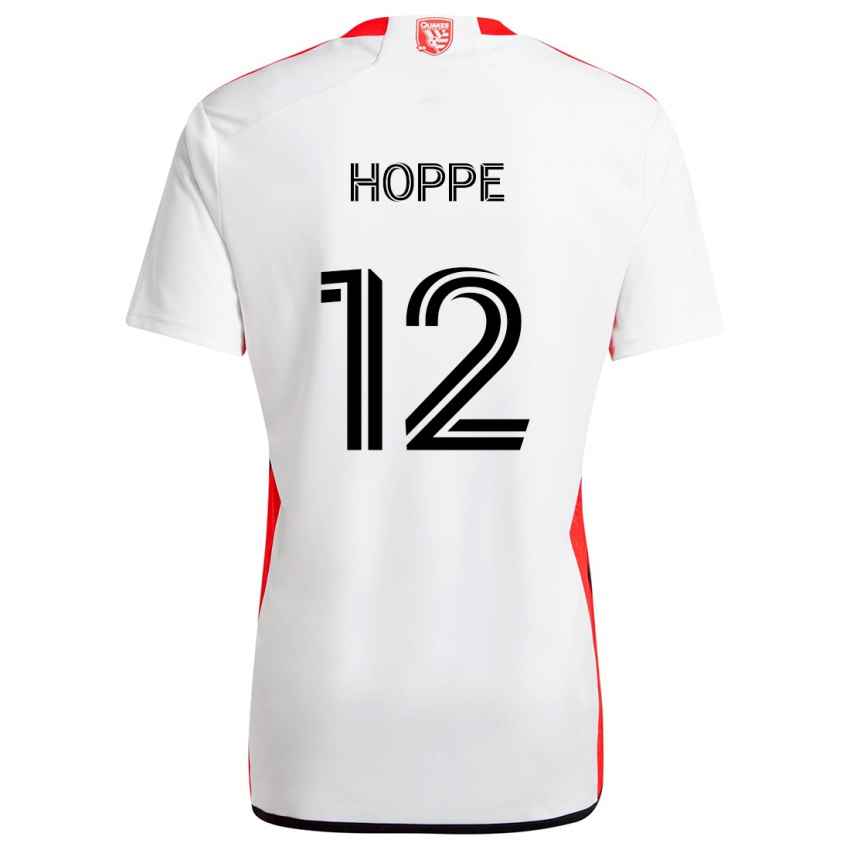 Kinder Matthew Hoppe #12 Weiß Rot Auswärtstrikot Trikot 2024/25 T-Shirt