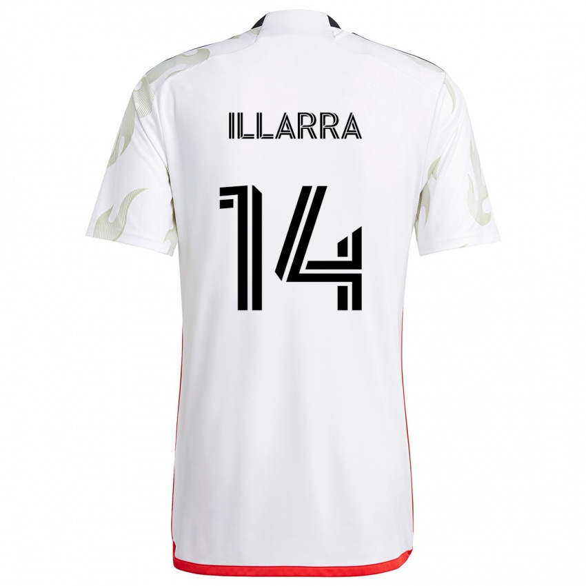 Kinder Asier Illarramendi #14 Weiß Rot Schwarz Auswärtstrikot Trikot 2024/25 T-Shirt