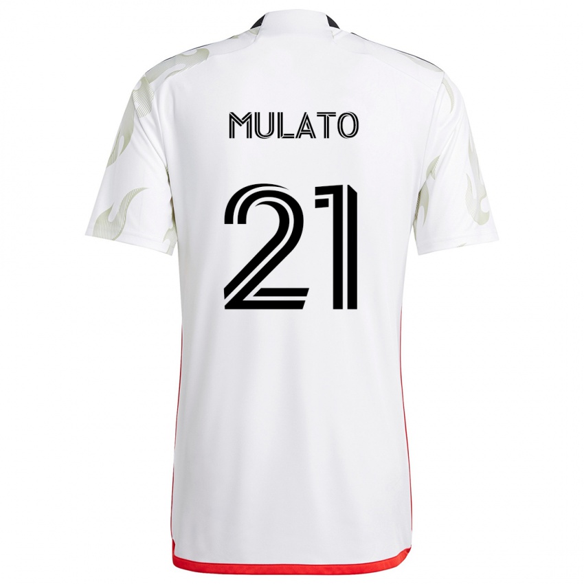 Kinder José Mulato #21 Weiß Rot Schwarz Auswärtstrikot Trikot 2024/25 T-Shirt