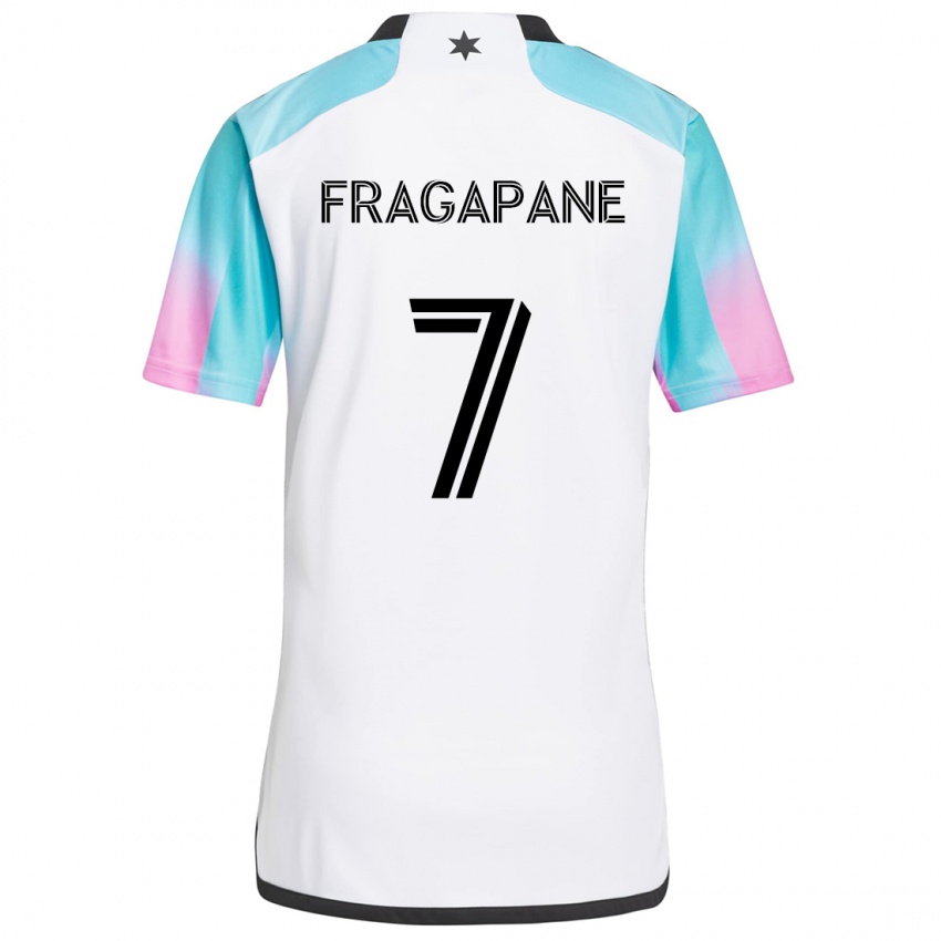 Kinder Franco Fragapane #7 Weiß Blau Schwarz Auswärtstrikot Trikot 2024/25 T-Shirt