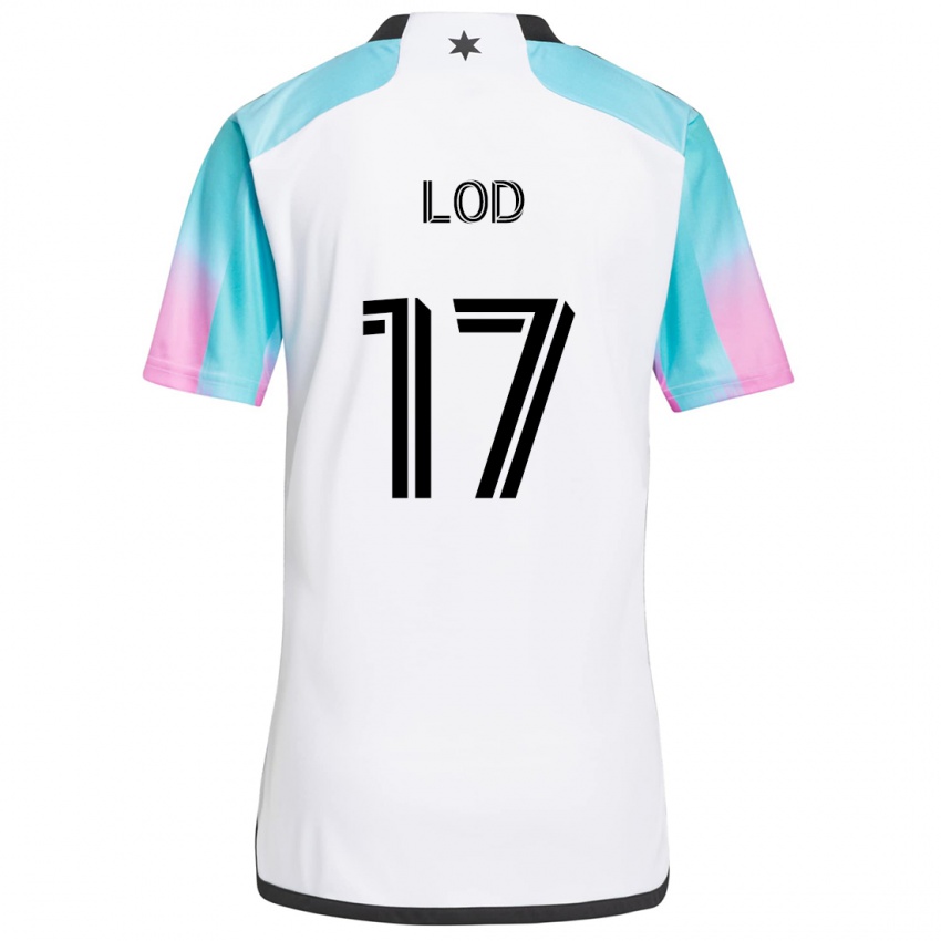 Kinder Robin Lod #17 Weiß Blau Schwarz Auswärtstrikot Trikot 2024/25 T-Shirt