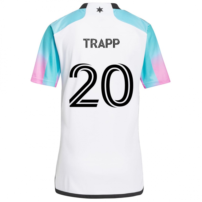 Kinder Wil Trapp #20 Weiß Blau Schwarz Auswärtstrikot Trikot 2024/25 T-Shirt