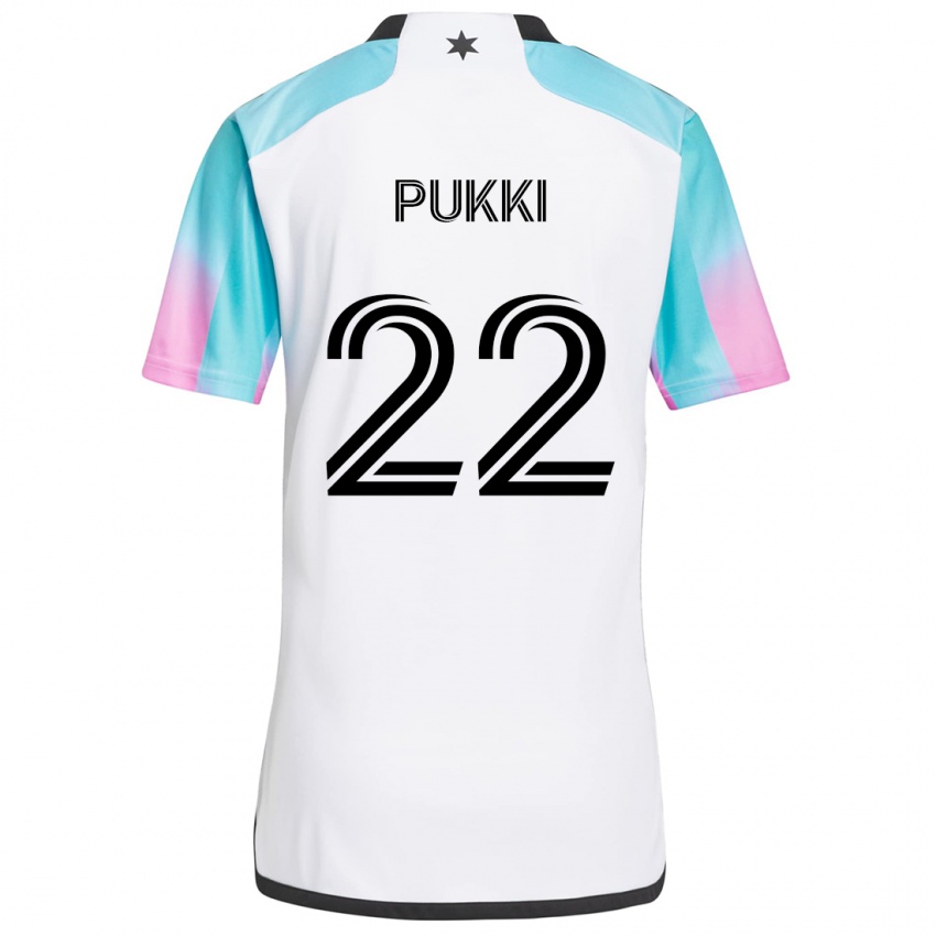 Kinder Teemu Pukki #22 Weiß Blau Schwarz Auswärtstrikot Trikot 2024/25 T-Shirt