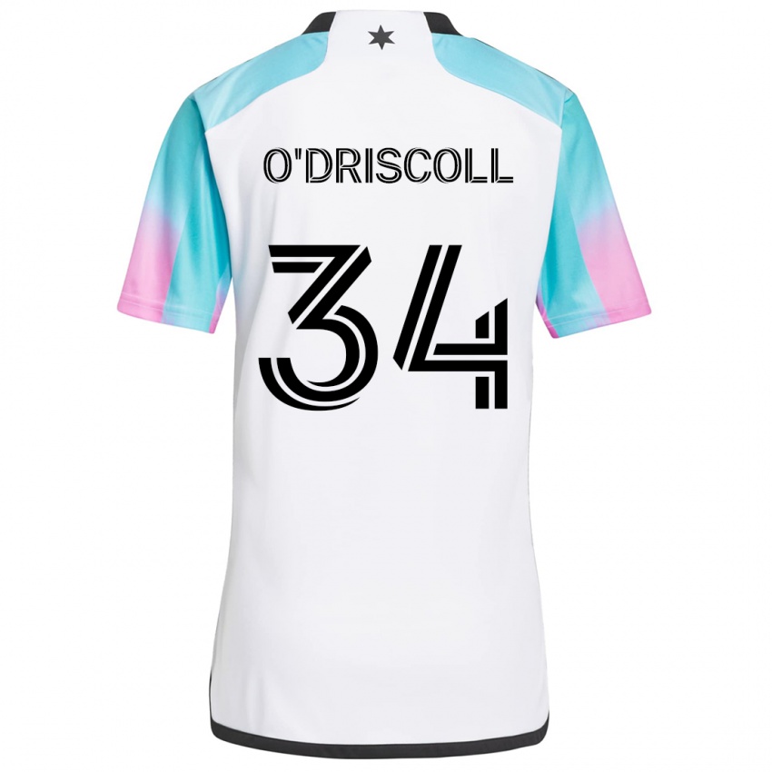 Kinder Rory O'driscoll #34 Weiß Blau Schwarz Auswärtstrikot Trikot 2024/25 T-Shirt