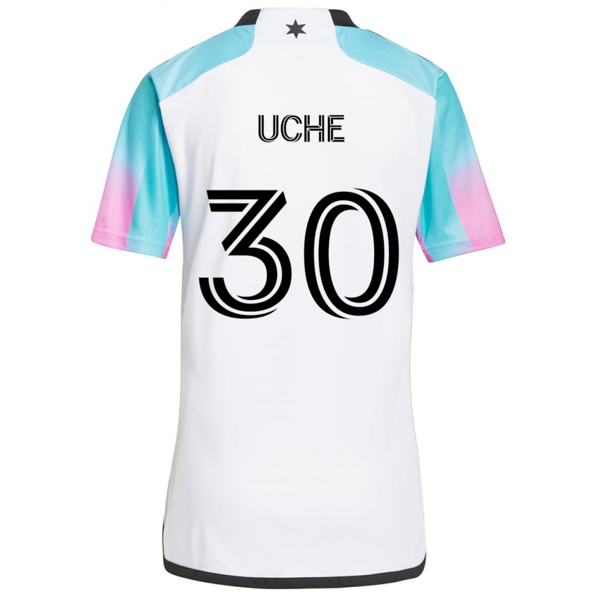 Kinder Cc Uche #30 Weiß Blau Schwarz Auswärtstrikot Trikot 2024/25 T-Shirt