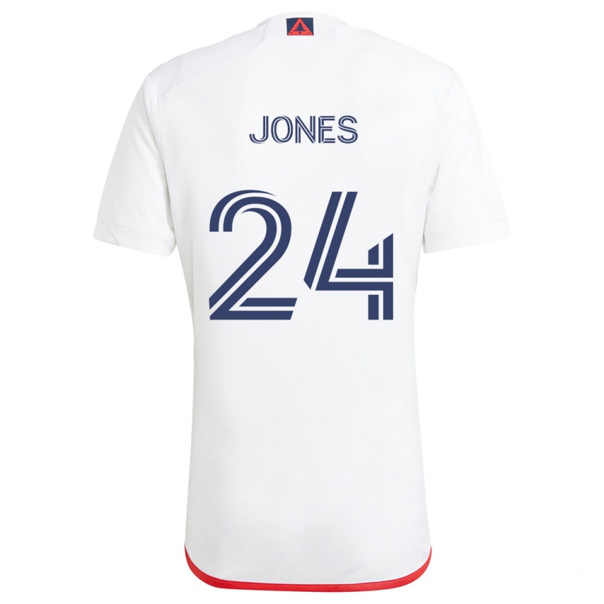 Kinder Dejuan Jones #24 Weiß Rot Auswärtstrikot Trikot 2024/25 T-Shirt