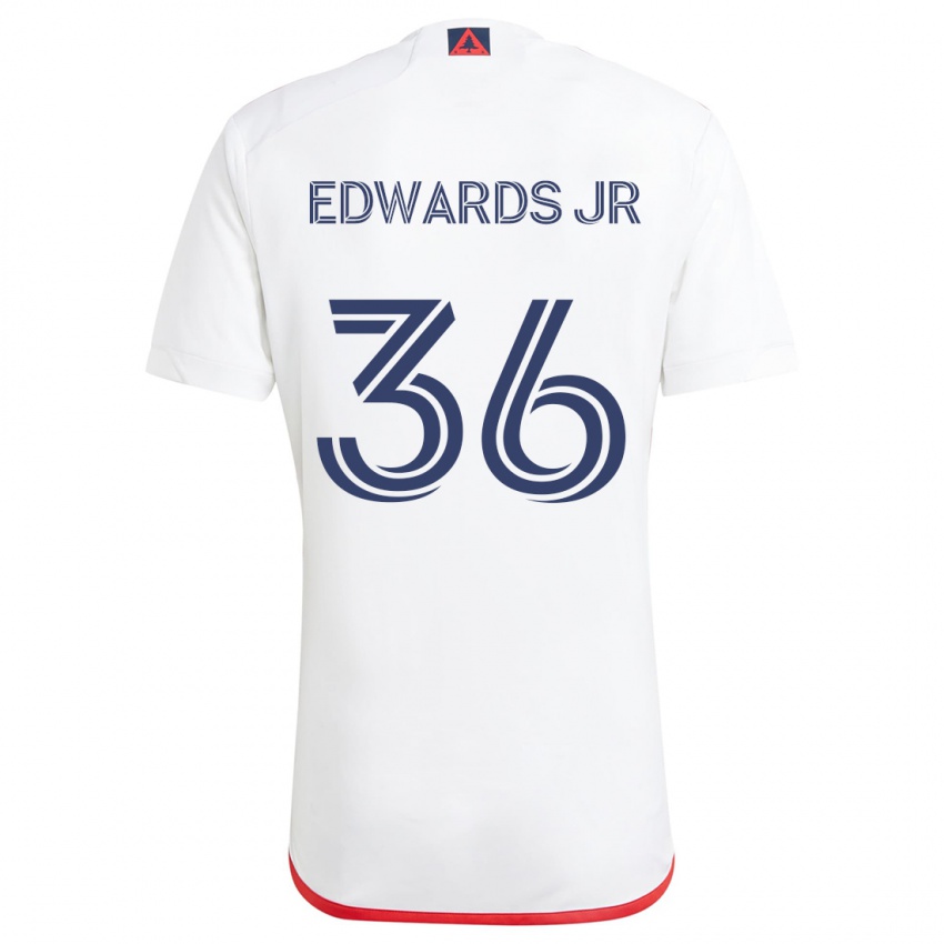 Kinder Earl Edwards Jr. #36 Weiß Rot Auswärtstrikot Trikot 2024/25 T-Shirt