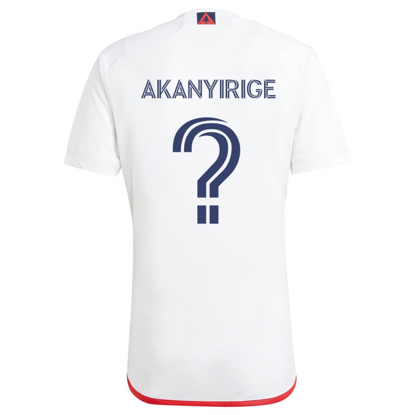 Kinder Jacob Akanyirige #0 Weiß Rot Auswärtstrikot Trikot 2024/25 T-Shirt