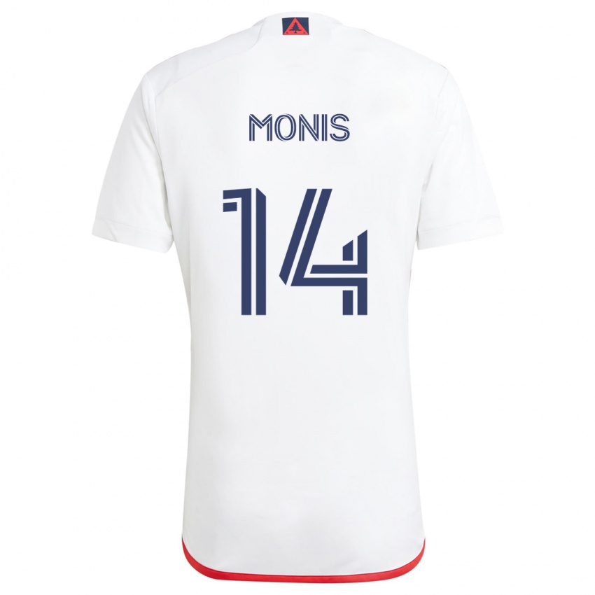 Kinder Alex Monis #14 Weiß Rot Auswärtstrikot Trikot 2024/25 T-Shirt