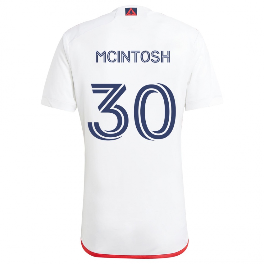 Kinder Damario Mcintosh #30 Weiß Rot Auswärtstrikot Trikot 2024/25 T-Shirt