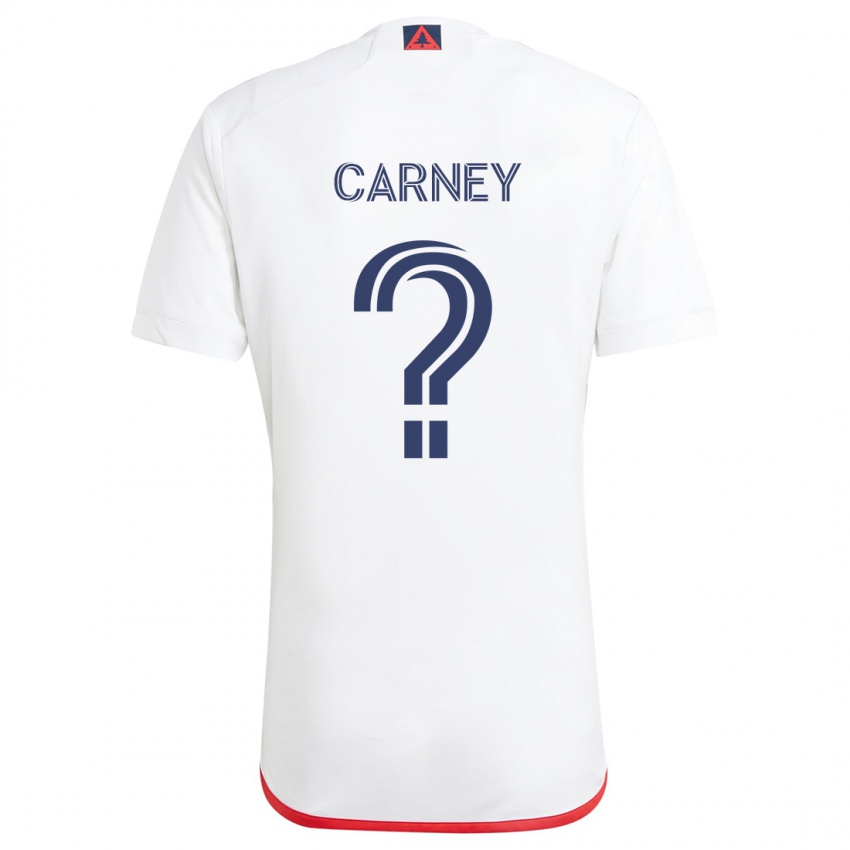 Kinder Ryan Carney #0 Weiß Rot Auswärtstrikot Trikot 2024/25 T-Shirt