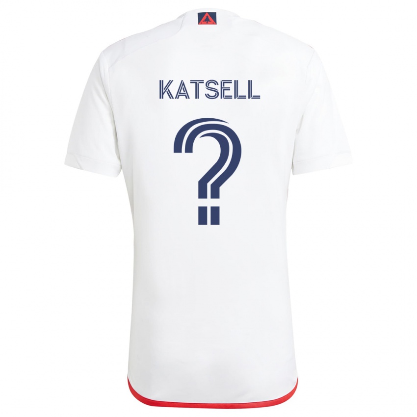 Kinder Levi Katsell #0 Weiß Rot Auswärtstrikot Trikot 2024/25 T-Shirt