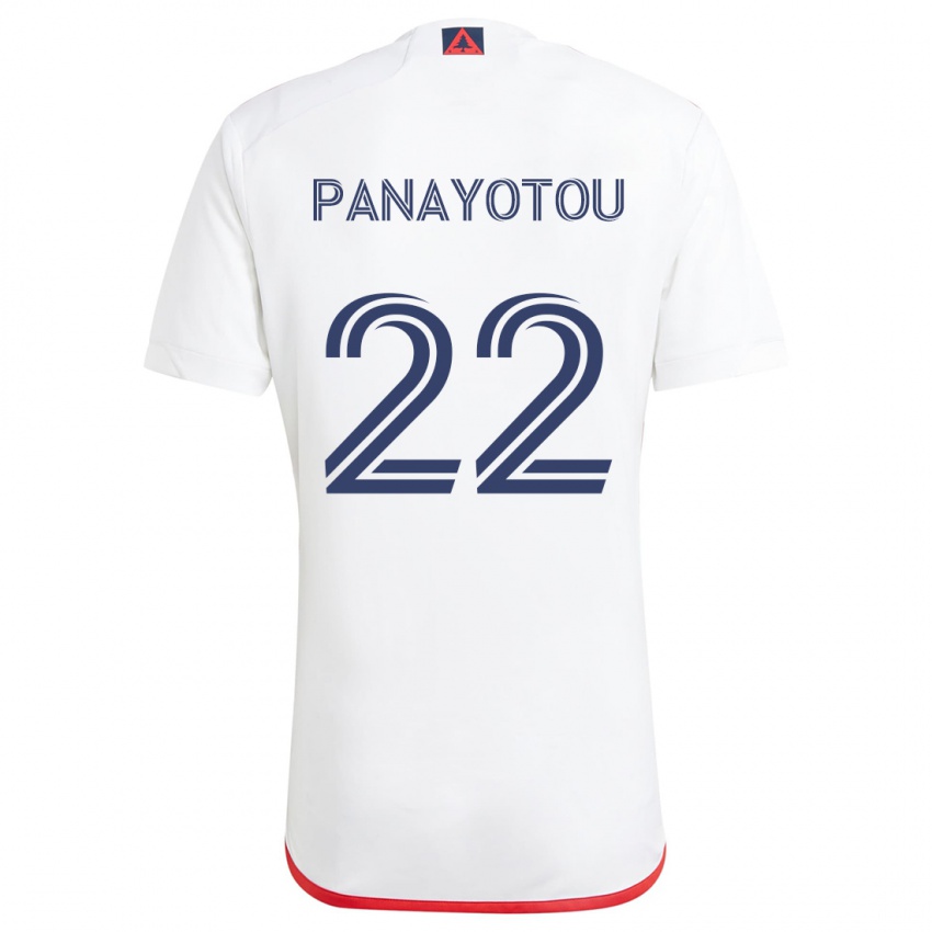 Kinder Jack Panayotou #22 Weiß Rot Auswärtstrikot Trikot 2024/25 T-Shirt