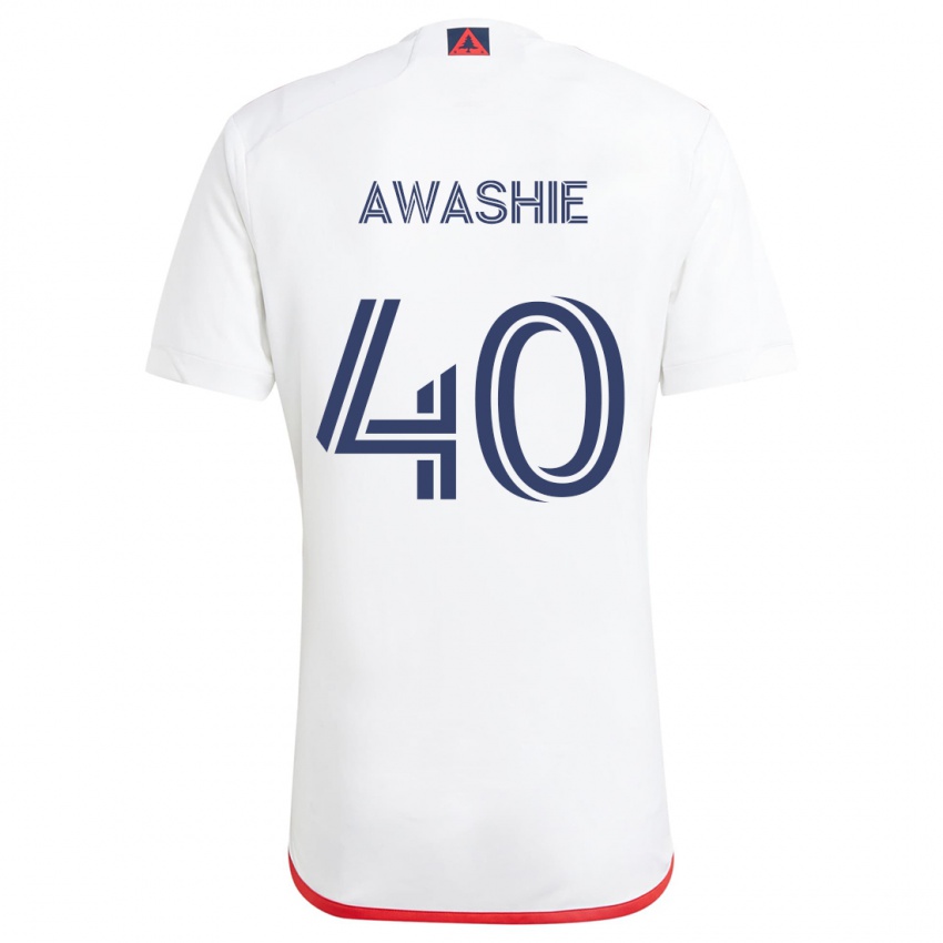 Kinder Ben Awashie #40 Weiß Rot Auswärtstrikot Trikot 2024/25 T-Shirt