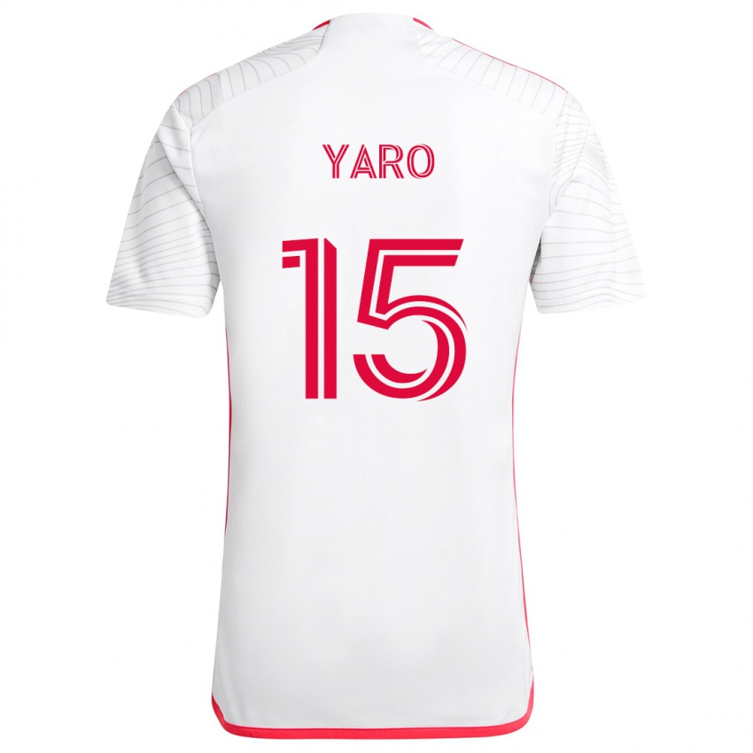 Kinder Joshua Yaro #15 Weiß Rot Auswärtstrikot Trikot 2024/25 T-Shirt