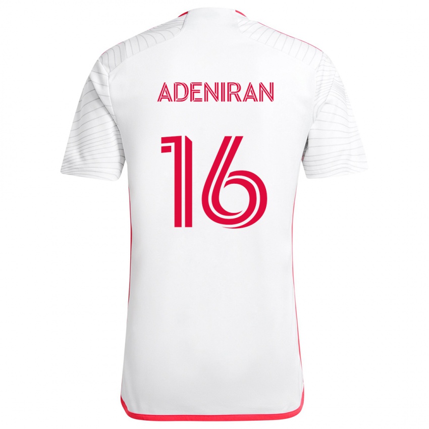 Kinder Samuel Adeniran #16 Weiß Rot Auswärtstrikot Trikot 2024/25 T-Shirt