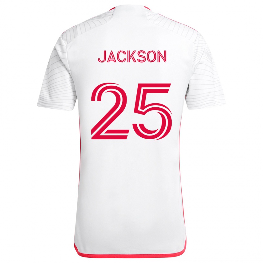 Kinder Aziel Jackson #25 Weiß Rot Auswärtstrikot Trikot 2024/25 T-Shirt