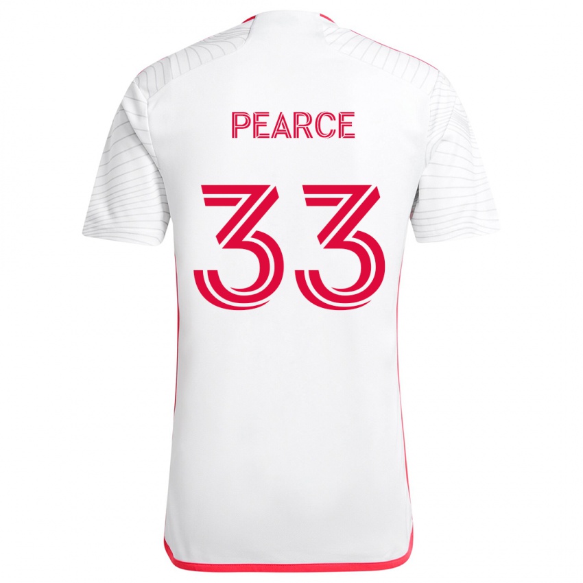 Kinder Tyson Pearce #33 Weiß Rot Auswärtstrikot Trikot 2024/25 T-Shirt