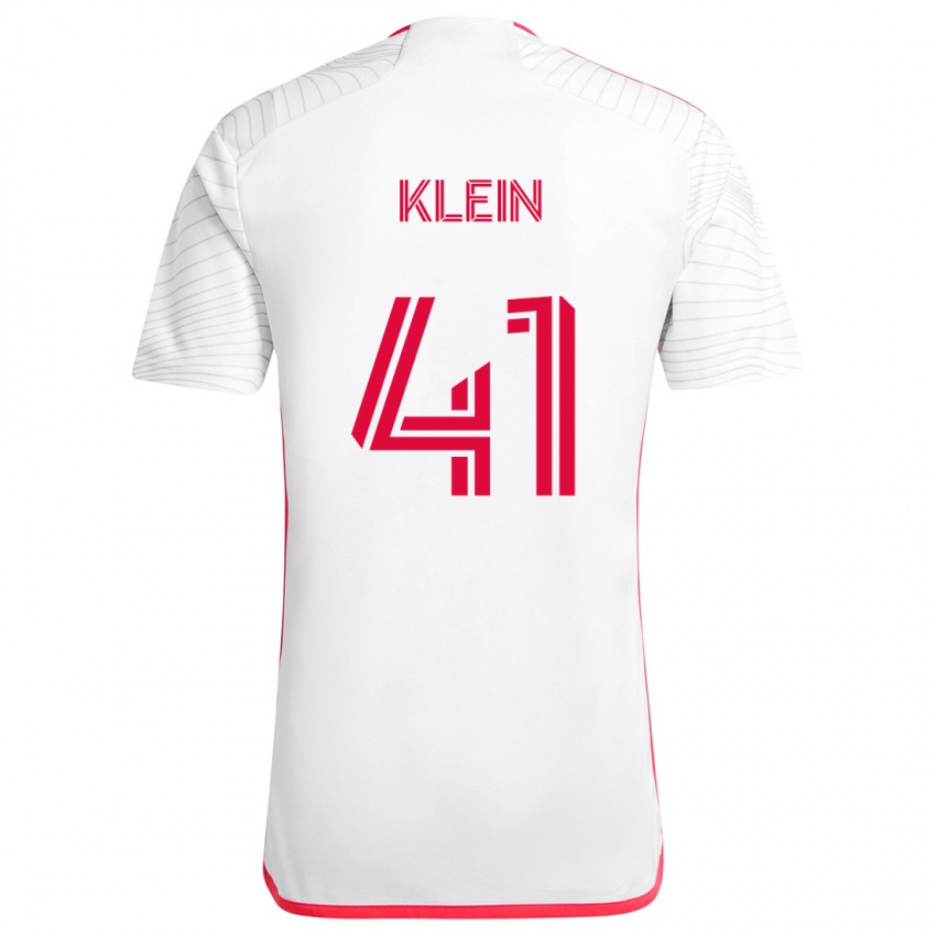 Kinder Johnny Klein #41 Weiß Rot Auswärtstrikot Trikot 2024/25 T-Shirt