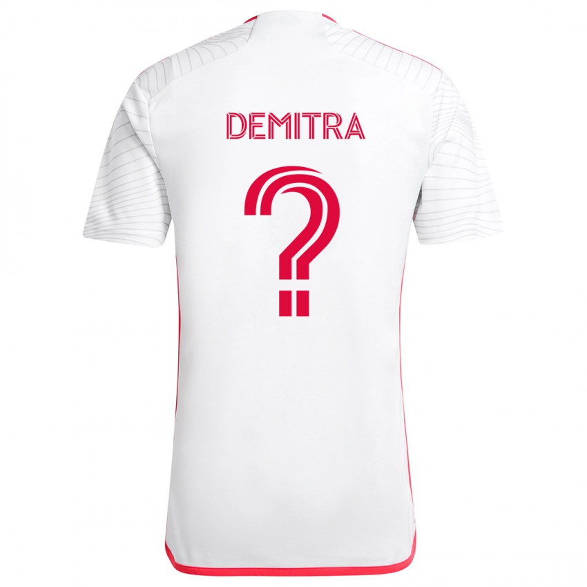 Kinder Lucas Demitra #0 Weiß Rot Auswärtstrikot Trikot 2024/25 T-Shirt