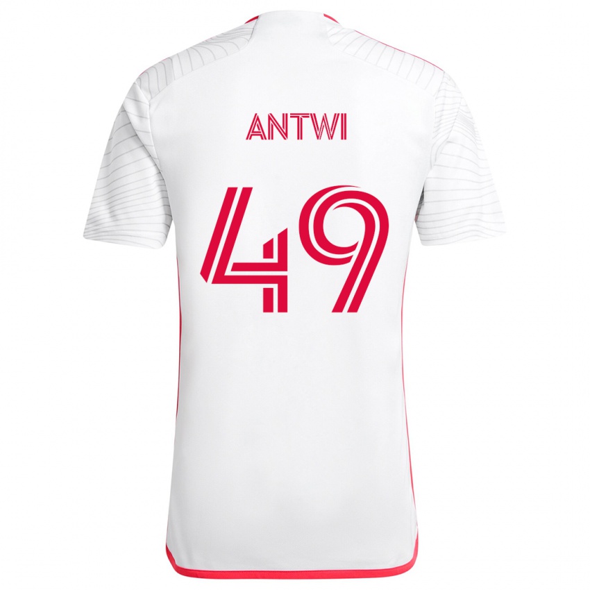 Kinder Seth Antwi #49 Weiß Rot Auswärtstrikot Trikot 2024/25 T-Shirt