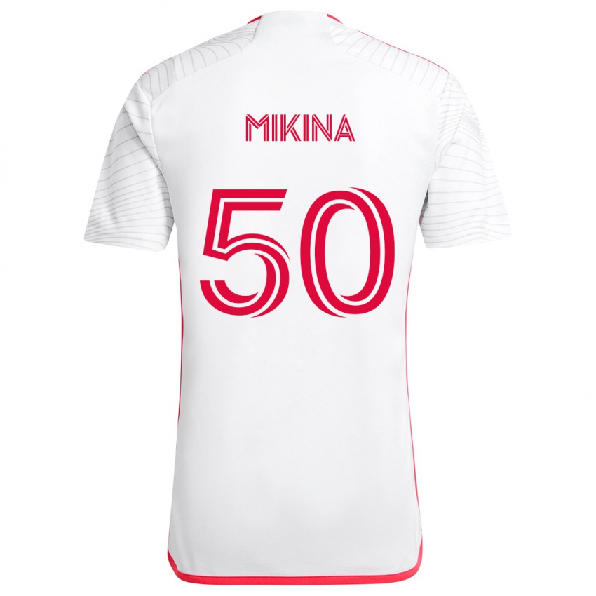 Kinder Gabriel Mikina #50 Weiß Rot Auswärtstrikot Trikot 2024/25 T-Shirt