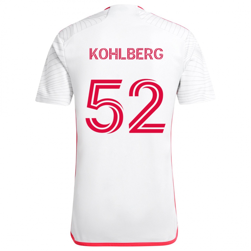 Kinder Andrew Kohlberg #52 Weiß Rot Auswärtstrikot Trikot 2024/25 T-Shirt