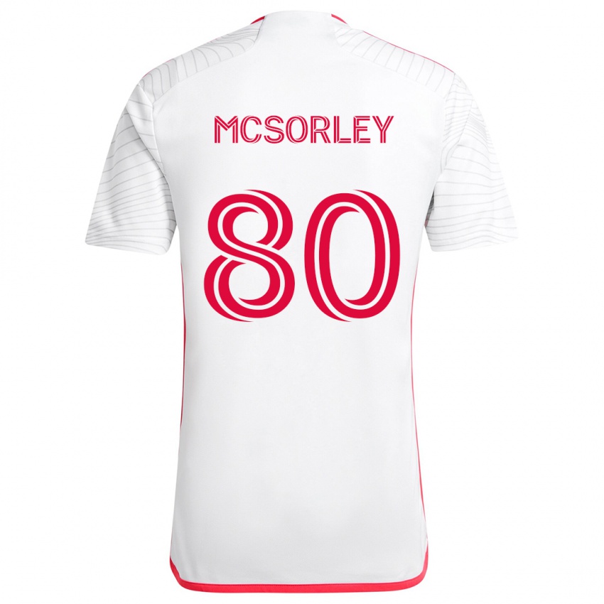 Kinder Brendan Mcsorley #80 Weiß Rot Auswärtstrikot Trikot 2024/25 T-Shirt