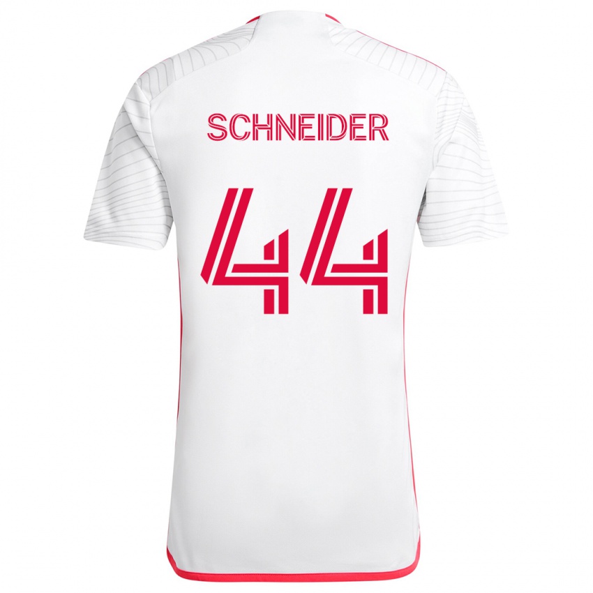 Kinder Max Schneider #44 Weiß Rot Auswärtstrikot Trikot 2024/25 T-Shirt