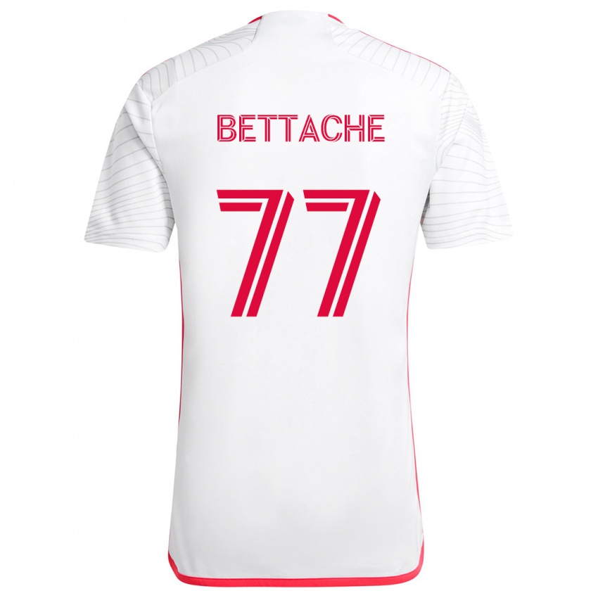 Kinder Faysal Bettache #77 Weiß Rot Auswärtstrikot Trikot 2024/25 T-Shirt