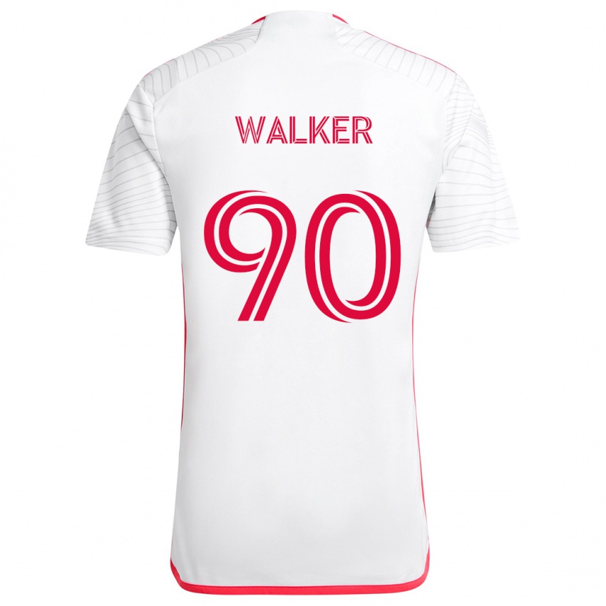 Kinder Eric Walker #90 Weiß Rot Auswärtstrikot Trikot 2024/25 T-Shirt