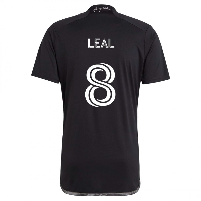 Kinder Randall Leal #8 Schwarz Auswärtstrikot Trikot 2024/25 T-Shirt