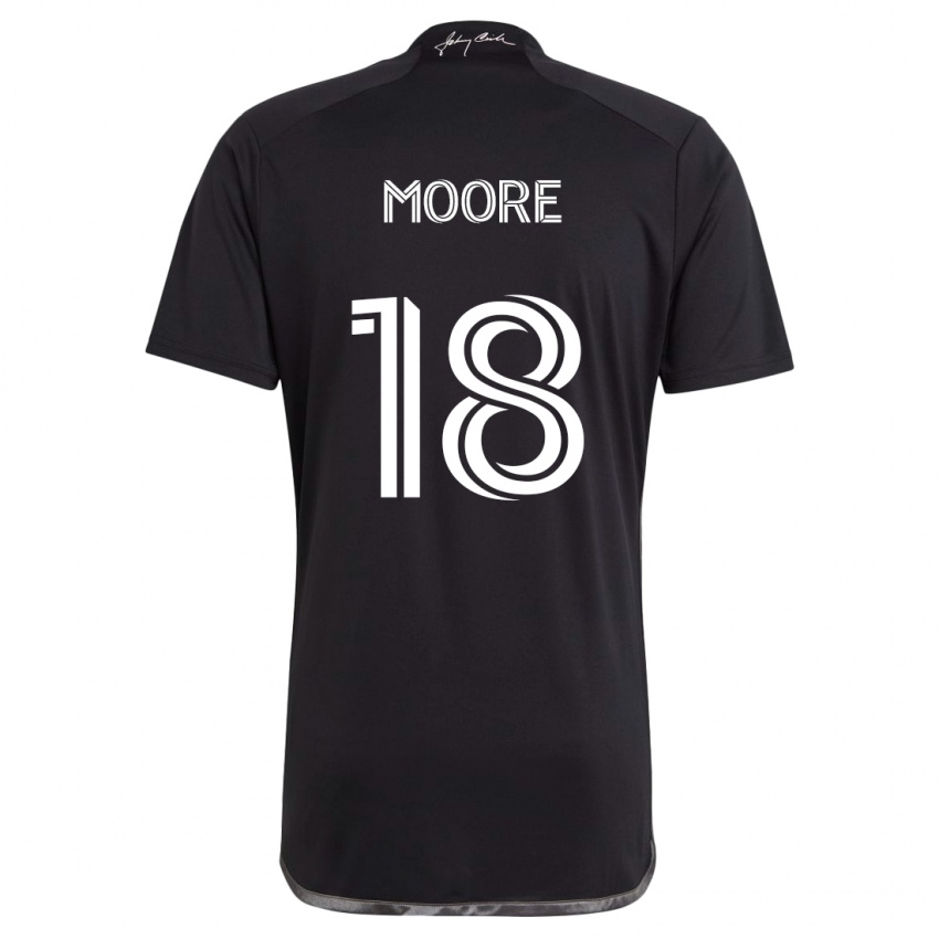 Kinder Shaq Moore #18 Schwarz Auswärtstrikot Trikot 2024/25 T-Shirt