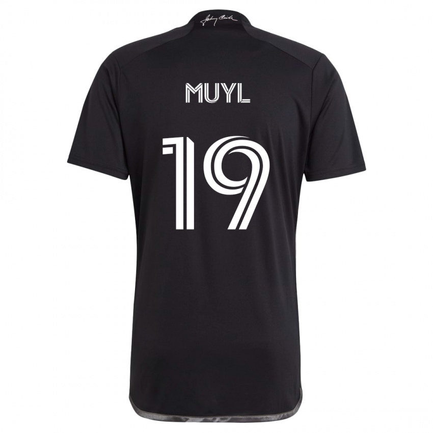 Kinder Alex Muyl #19 Schwarz Auswärtstrikot Trikot 2024/25 T-Shirt