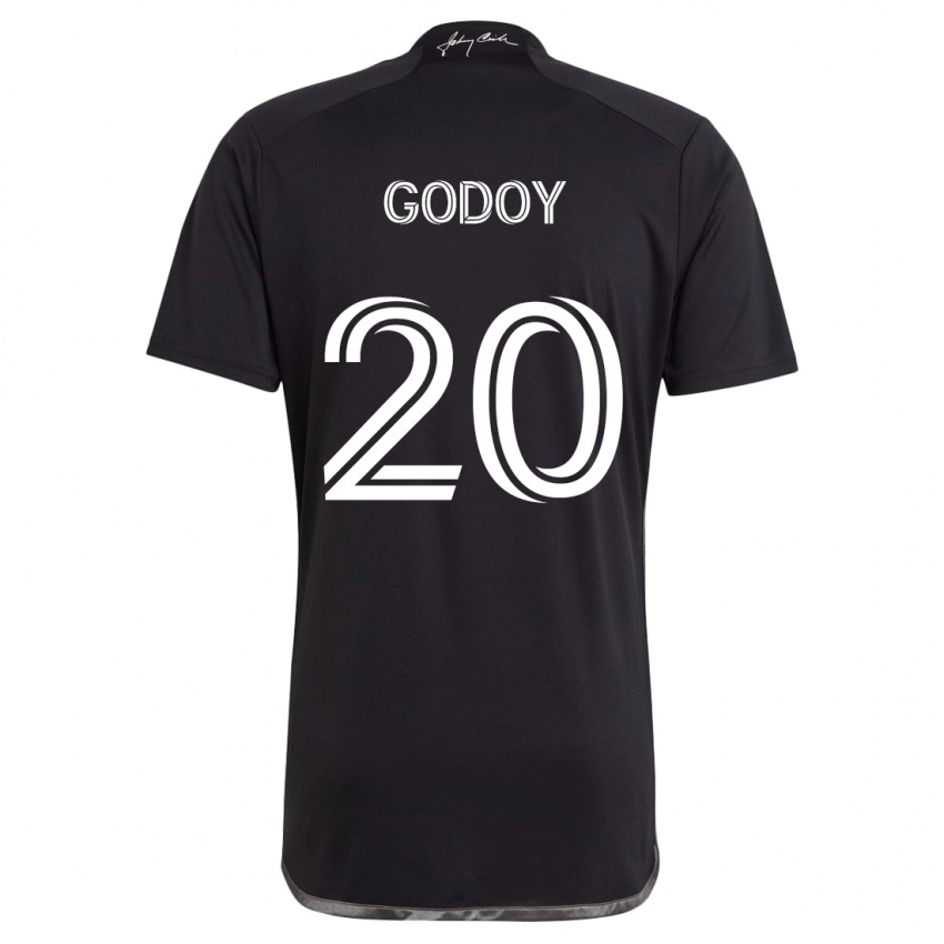 Kinder Aníbal Godoy #20 Schwarz Auswärtstrikot Trikot 2024/25 T-Shirt