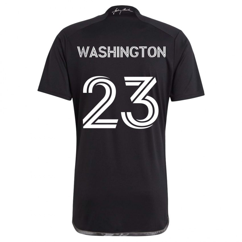 Kinder Taylor Washington #23 Schwarz Auswärtstrikot Trikot 2024/25 T-Shirt