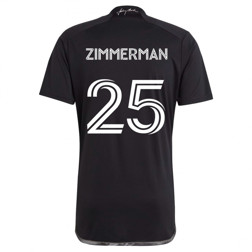 Kinder Walker Zimmerman #25 Schwarz Auswärtstrikot Trikot 2024/25 T-Shirt