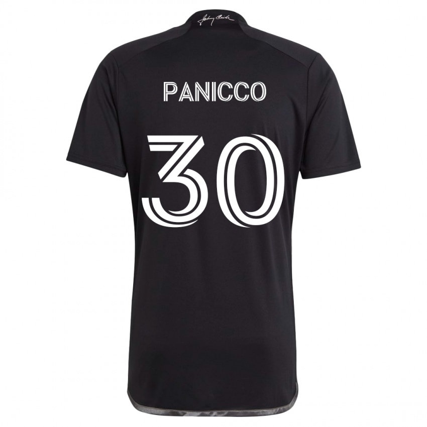 Kinder Elliot Panicco #30 Schwarz Auswärtstrikot Trikot 2024/25 T-Shirt