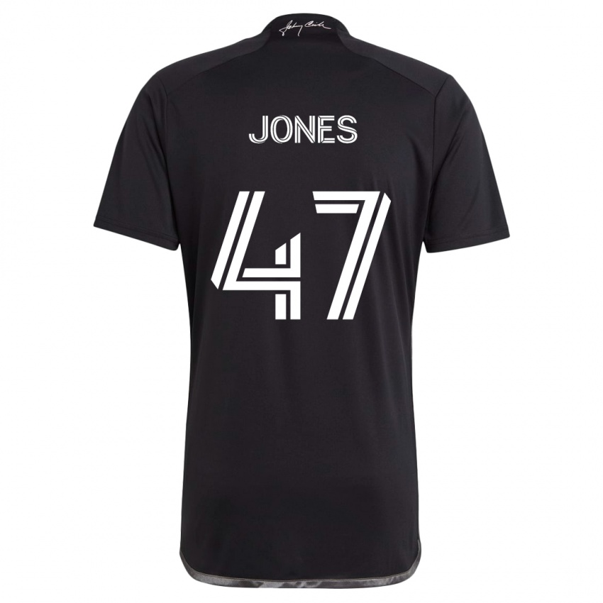 Kinder Isaiah Jones #47 Schwarz Auswärtstrikot Trikot 2024/25 T-Shirt