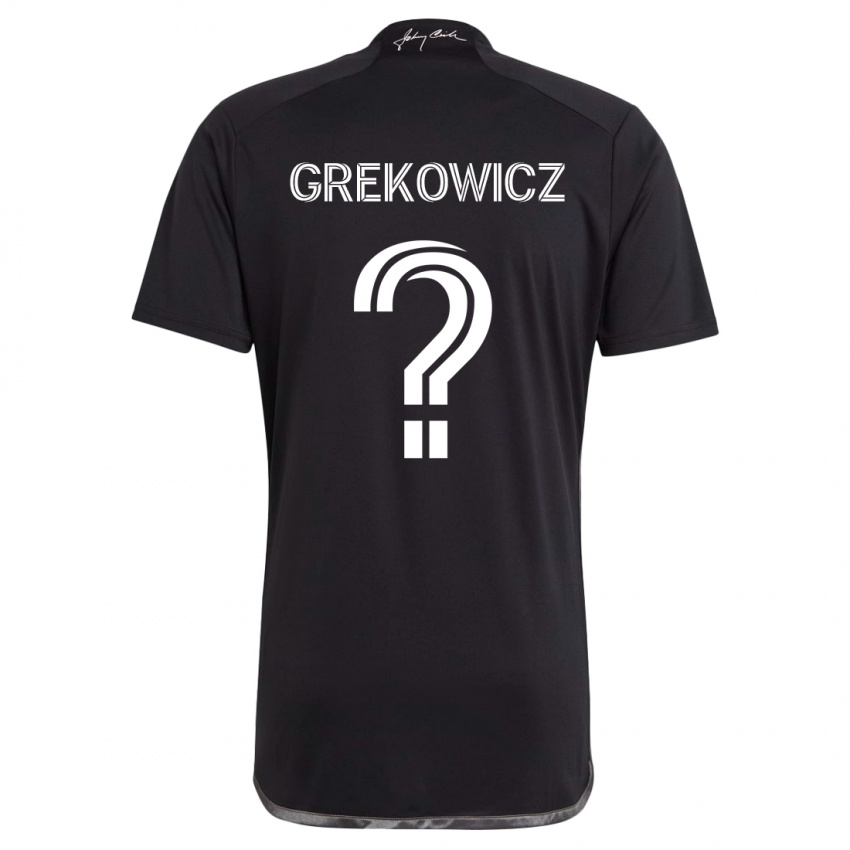 Kinder Jacob Grekowicz #0 Schwarz Auswärtstrikot Trikot 2024/25 T-Shirt