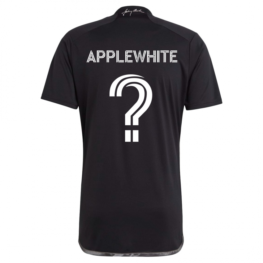 Kinder Christopher Applewhite #0 Schwarz Auswärtstrikot Trikot 2024/25 T-Shirt