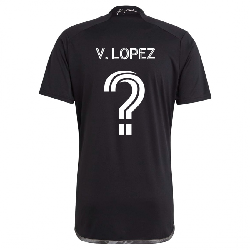 Kinder Alejandro Velazquez-Lopez #0 Schwarz Auswärtstrikot Trikot 2024/25 T-Shirt