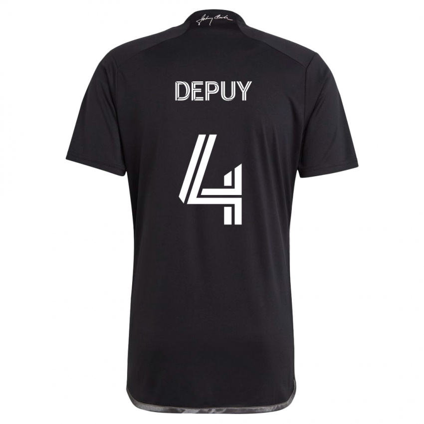 Kinder Nick Depuy #4 Schwarz Auswärtstrikot Trikot 2024/25 T-Shirt